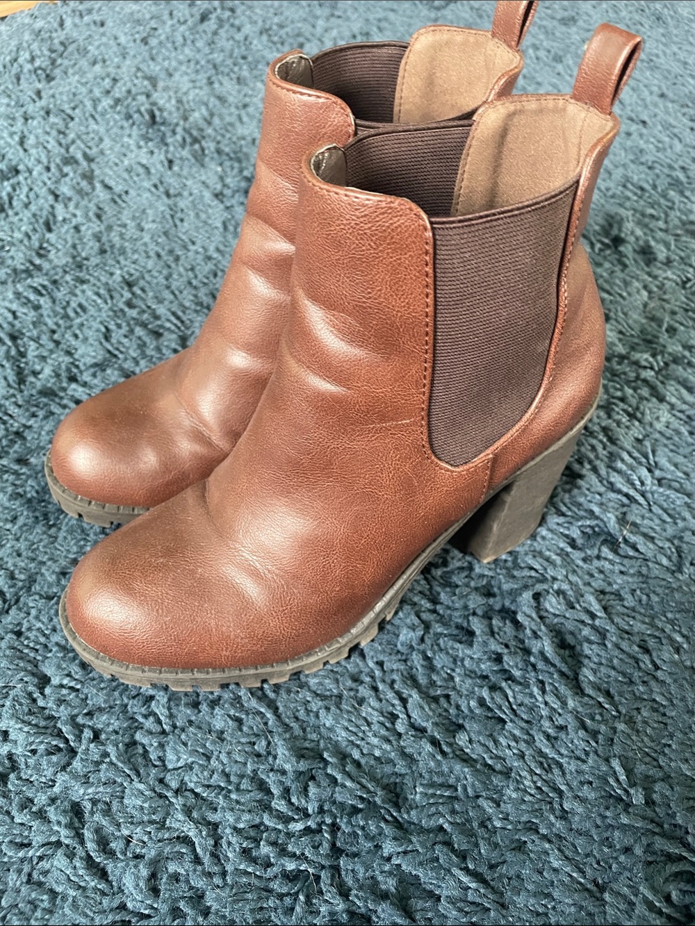 Soda Brown Leather Boots